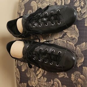 COLE HAAN/NIKE AIR, AIRBRIA BLACK GENUINE LEATHER LUXURY OXFORDS